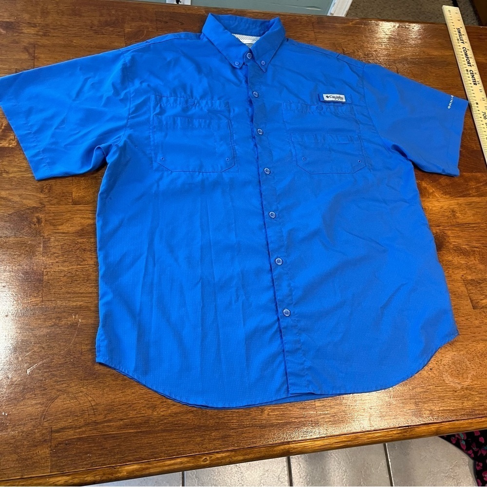 Columbia Men’s PFG Tamiami™ II Short Sleeve Shirt blue size Large